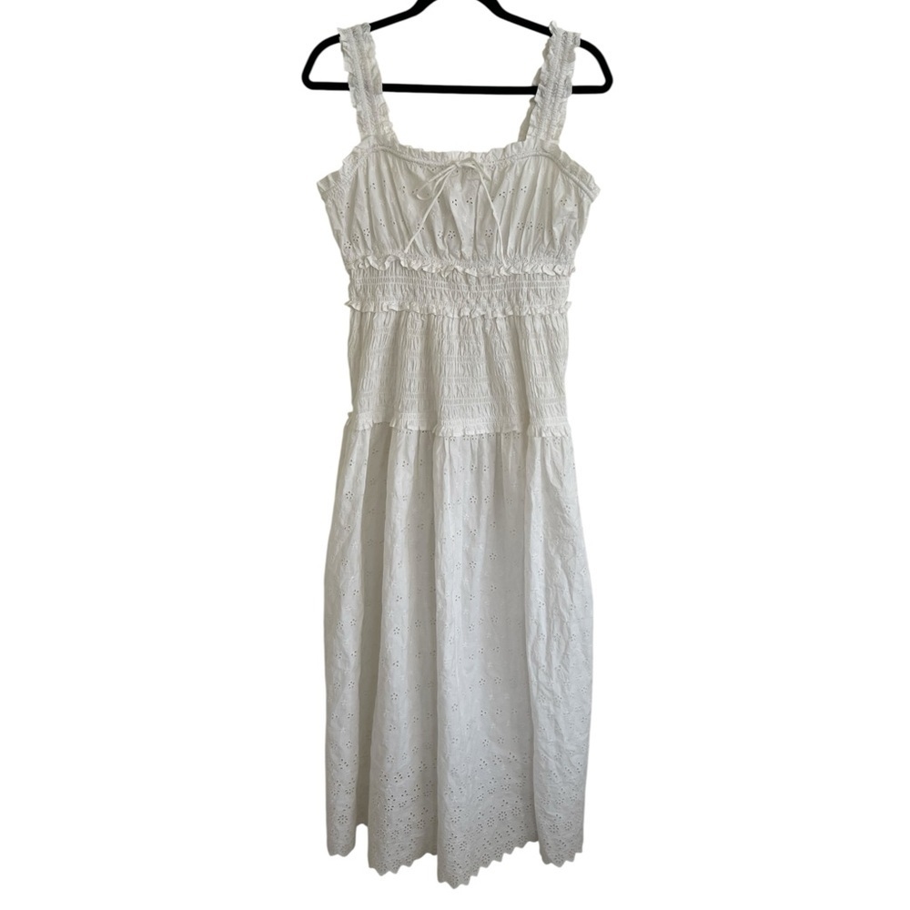 Gap x Doen White Eyelet Midi Dress DÔEN Medium